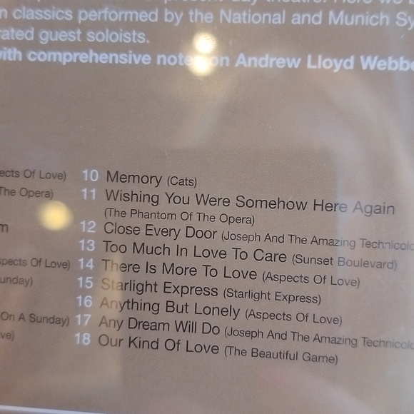 The music of Andrew Boyd Weber, CD2 the solid gold collection CD - Picture 3 of 3